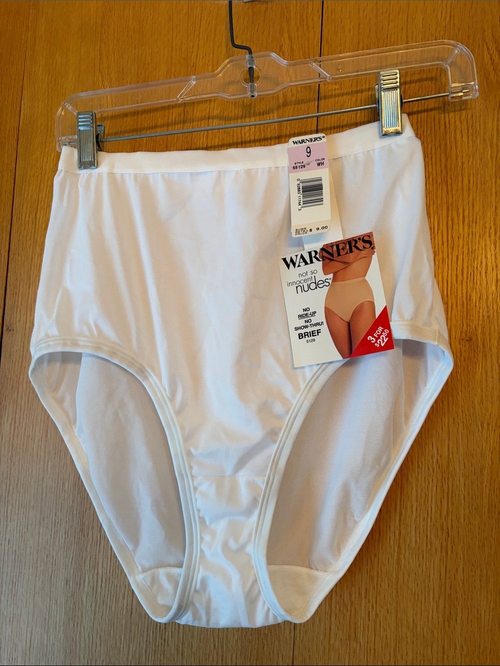 Vtg Warner's Not So Innocent Nudes White High Waist Silky No Show Brief Panty